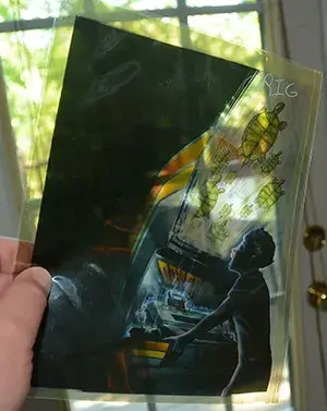 Win One for the Turtle Ad Transparency (Held Up to Light)