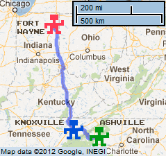 Fort Wayne to Knoxville