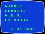 Nimble Numbers N.E.D. By RoSHa Hi Mom