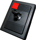 Black Joystick with Red Action Button